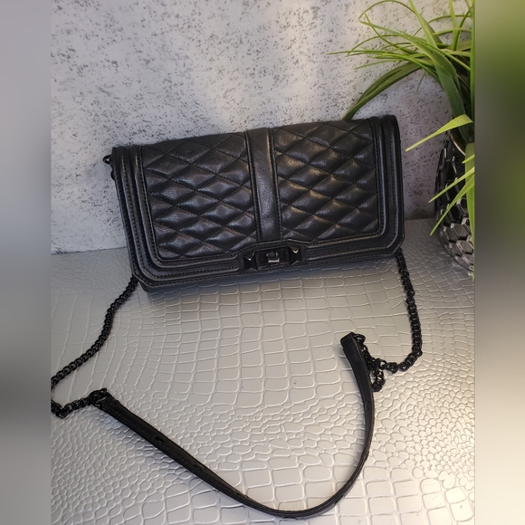 Rebecca Minkoff  Black Quilted Purse Leather Women's Bag - Picture 11 of 12